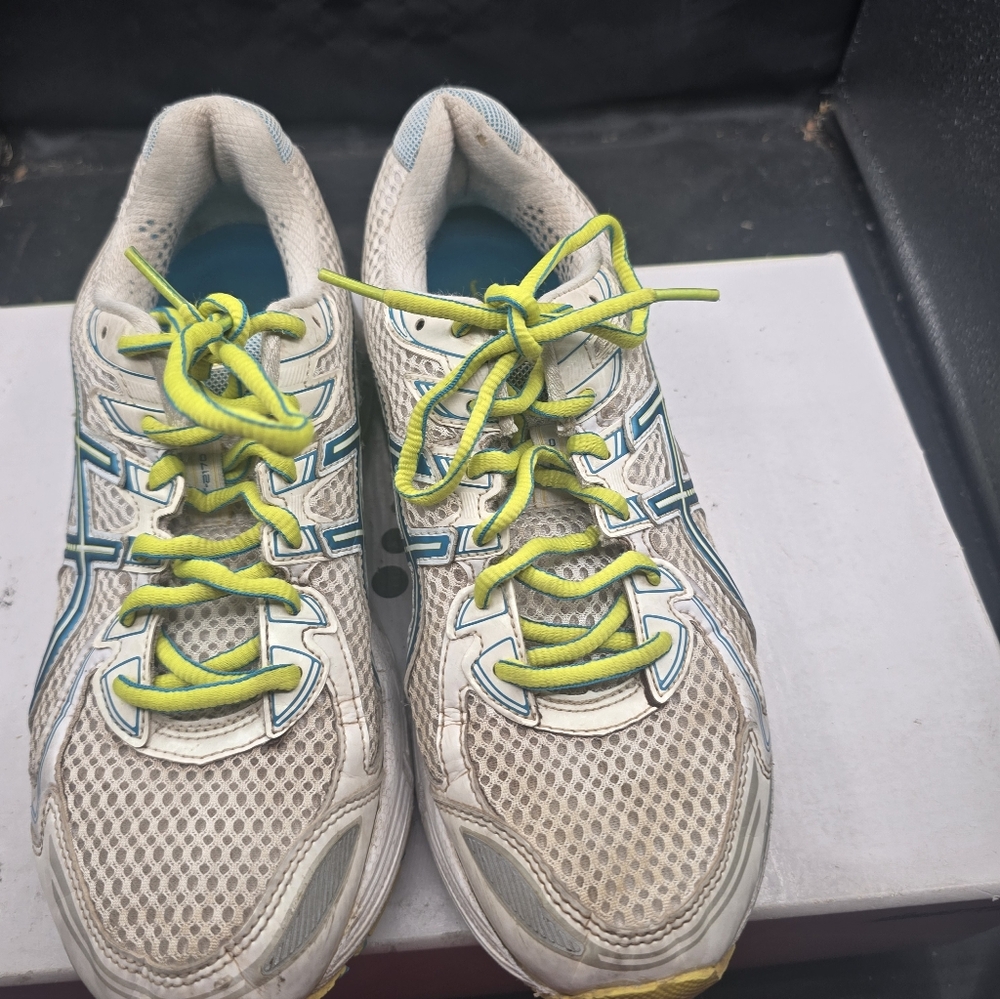 Asics Athletic Shoes - White and Blue‎